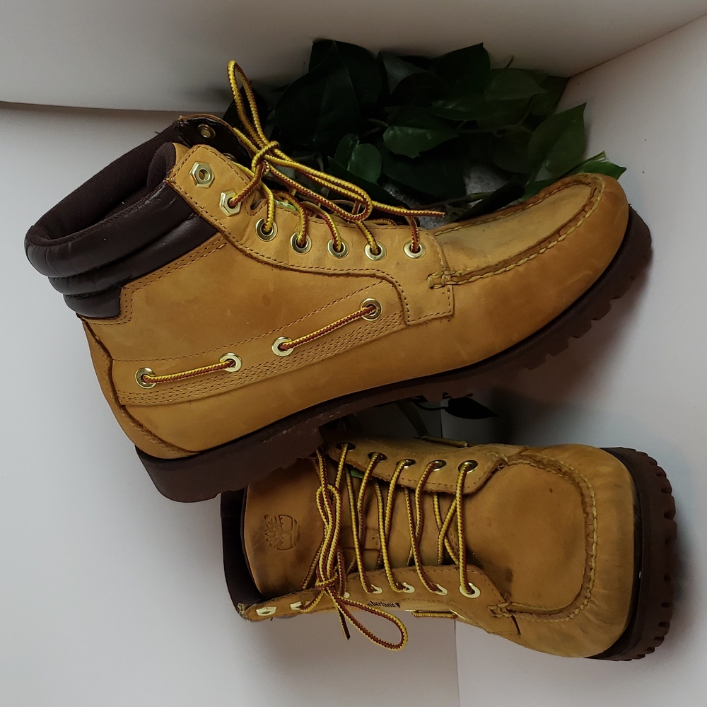 "Timberland" 7 eye moc toe midhaven lace up boots - Picture 1 of 13
